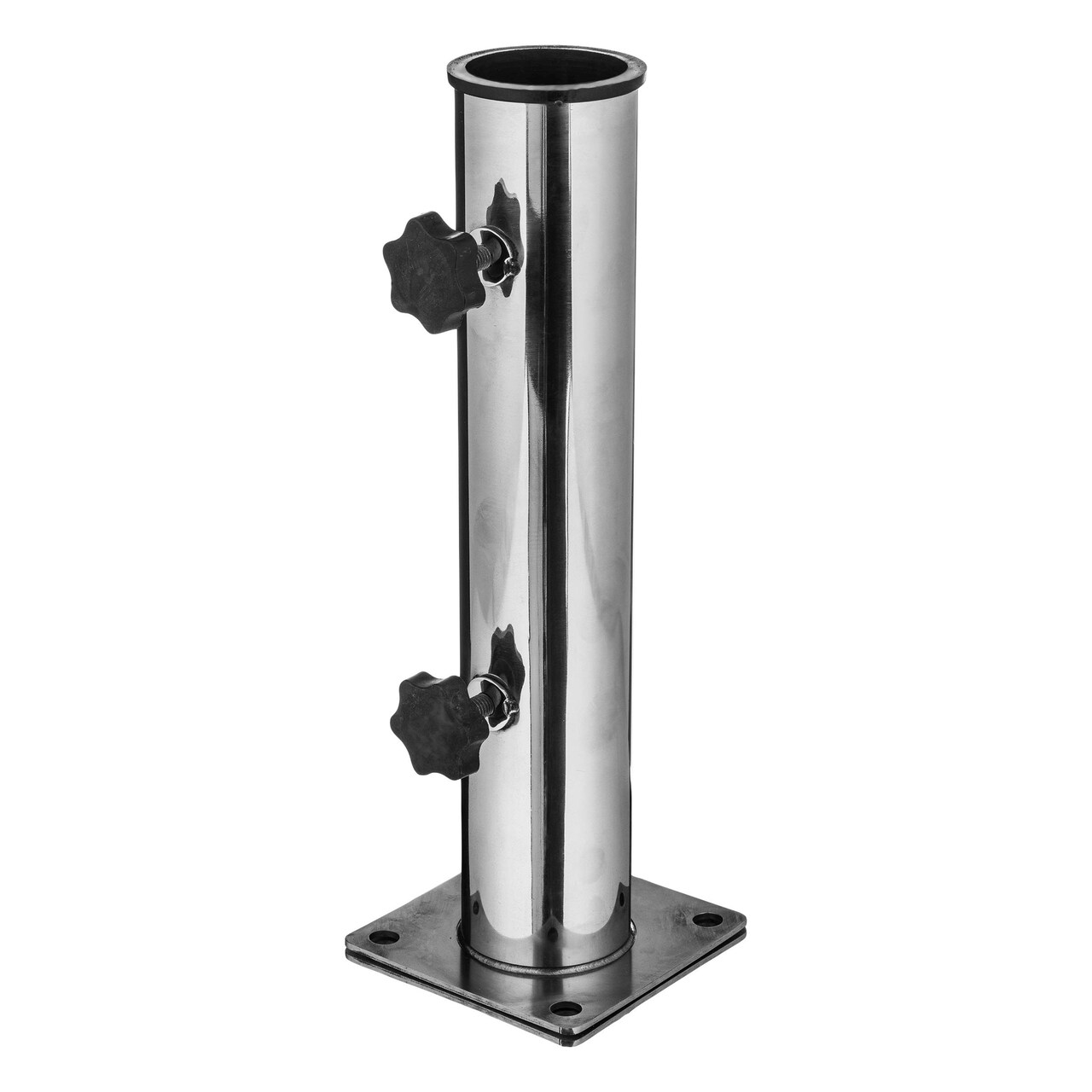Deck Umbrella Base - Adjustable Inground Umbrella Stand For 1.25-2.2In Diameter Pole - Flagpole Holder Or Patio Umbrella